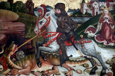 San Giorgio uccide il drago da Martin Schongauer